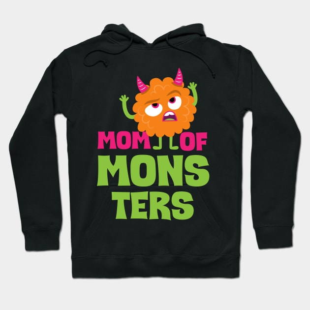 Mom of Monsters shirt Hoodie by JabsCreative